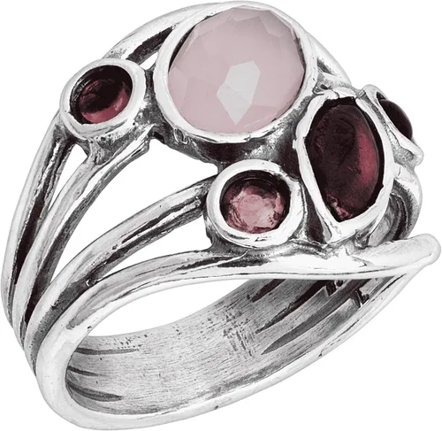 Miniatura 2 de Silpada Anillo de granate natural Red Alert, cuarzo rosa y turmalina rosa en plata de ley, Plata, cuarzo granate