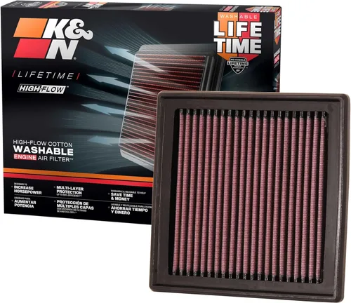 K&N Filtro de Aire de Motor de Alto Flujo Original de Por Vida: Aumenta la Potencia: Premium, Lavable: Compatible con 2007-2020 Infiniti/Nissan: