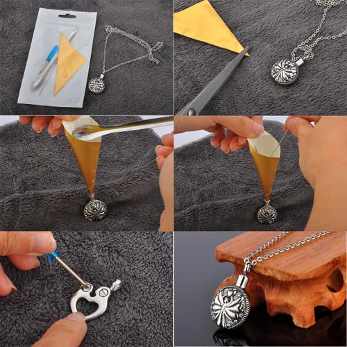 Miniatura 5 de HooAMI - Collar con colgante de cruz acero inoxidable