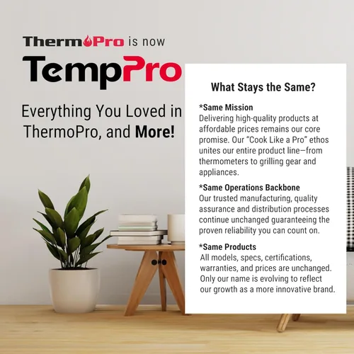 Miniatura 9 de ThermoPro Termómetro inalámbrico para interiores y exteriores de 500 pies, termómetro de invernadero exterior con sensor de temperatura, termómetros