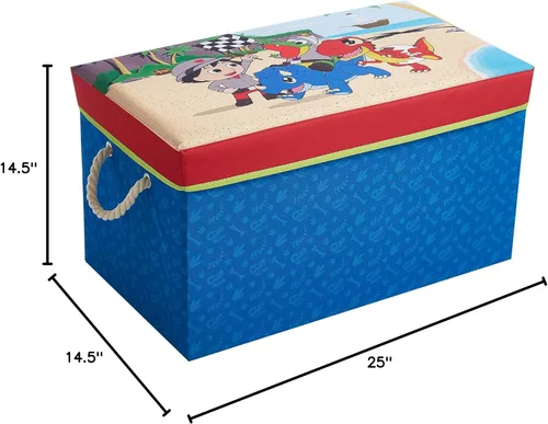 Miniatura 3 de Ryan's World - Banco plegable de almacenamiento de juguetes y otomana, 14.5 pulgadas de alto x 14.5 pulgadas de profundidad x 25 pulgadas de largo