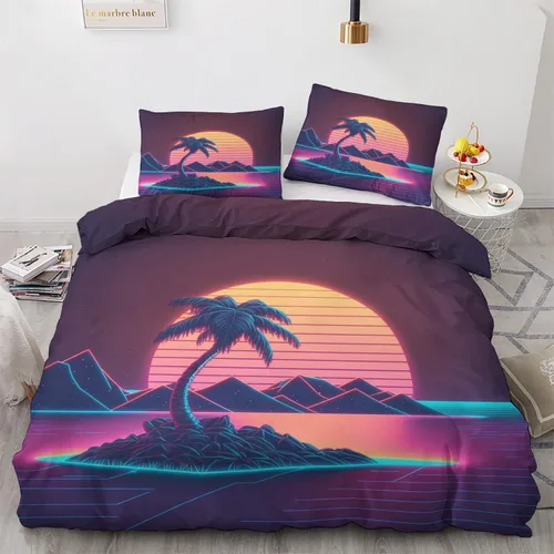 Miniatura 12 de Funda de edredón abstracta tamaño individual Juego de ropa de cama geométrica 2 piezas Funda de edredón con patrón de microfibra suave