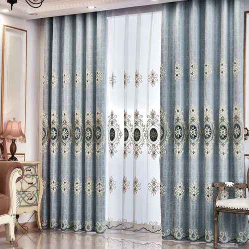 Miniatura 21 de VOGOL Cortinas/Cortinajes/Paneles/Tratamientos Personalizados Simples de Chenilla Jacquard Opacas Elegancia para Ventana para Dormitorio Sala