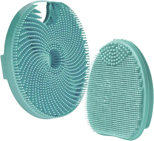 Miniatura 13 de Limpiador facial de silicona suave, limpiador corporal para limpieza profunda, exfoliación, 2 cepillos corporales de silicona para mujeres