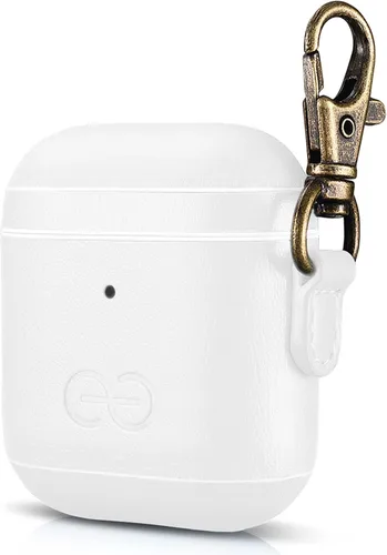 Miniatura 13 de Dreem Om - Funda para estuche con clip para llavero compatible con AirPods 1 y 2, funda de cuero vegano para Airpods para hombres y mujeres, Negro