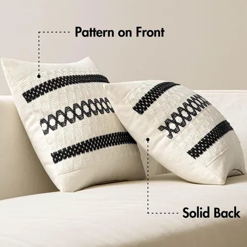 Miniatura 6 de MIULEE Fundas de almohada lumbares decorativas bohemias, cojín de algodón retro, tejidas de macramé para decoración del hogar para cama, sofá