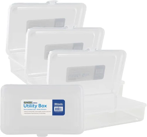 Miniatura 8 de BAZIC PRODUCTS Basix - Caja multiusos para escritorio, oficina, escuela, caja de 24 unidades Claro