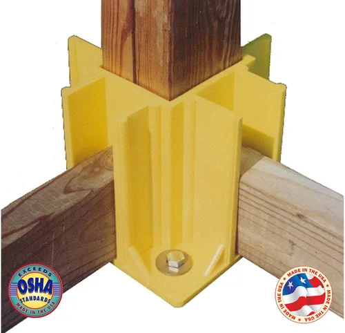 Miniatura 7 de Safety Boot SB024-B - Base de barandilla amarilla compatible con OSHA con ranuras para puntera (24 unidades)