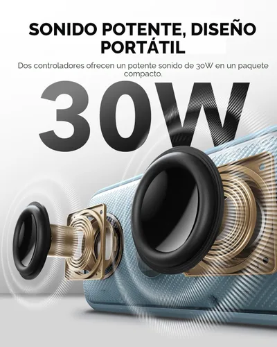 Miniatura 5 de Soundcore Motion 300 de Anker, altavoz Bluetooth, altavoz portátil inalámbrico de alta resolución, IPX7 impermeable, BassUp, Bluetooth 5.3, sonido