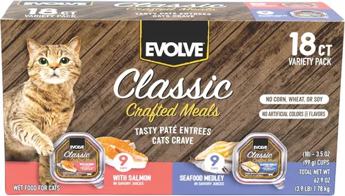 Miniatura 9 de Evolve Receta de pollo y carne de res sin granos en salsa húmeda para gatos 3 oz - 24 pk