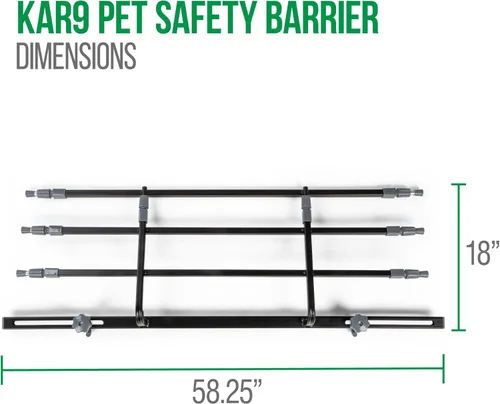 Miniatura 3 de Sherpa Kar9 Guard Rail - Barrera de viaje universal para automóvil, color negro, talla única