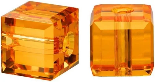 Miniatura 26 de 50 piezas Adabele cuentas austriacas de 6 mm de cristal facetado en cubo amatista sueltas, compatibles con cristales Swarovski Preciosa 5601 SSC611
