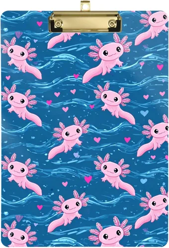 Portapapeles con escala de sirena, diseño de moda, portapapeles de plástico tamaño carta para estudiantes, niños, mujeres y hombres, tablero de clip