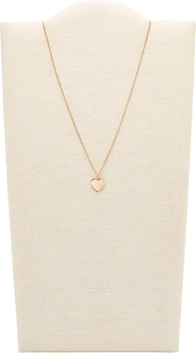 Miniatura 2 de Fossil Collar de cadena con dije de acero inoxidable grabado chapado para mujer