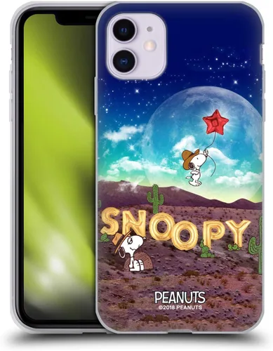 Miniatura 117 de Head Case Designs Funda de gel con licencia oficial de Peanuts Nebula Cactus Needles Snoopy Space Cowboy [protección de grado militar] compatible