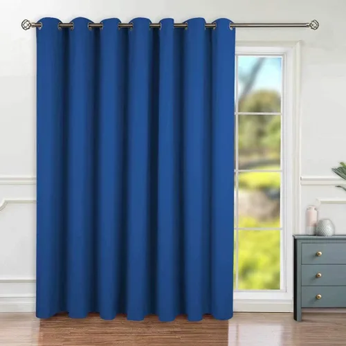Miniatura 61 de BGment Cortina de Puerta Corredera de Moda 120 X 96 Pulgadas, Cortinas Opacas Térmicas Anchas que Oscurecen la Habitación Divisor de Habitación Azul