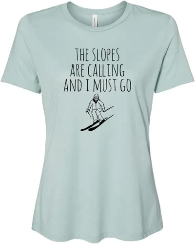 Miniatura 23 de Cute Women's Screen Printed Crew Neck Tee, Shirts With Sayings, Dusty Blue or Olive