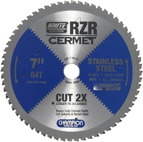 Miniatura 16 de Champion Cutting Tool Corp - Hoja de sierra circular de 5-3/8 pulgadas, 50T (RZR-538-50-ST), acero inoxidable