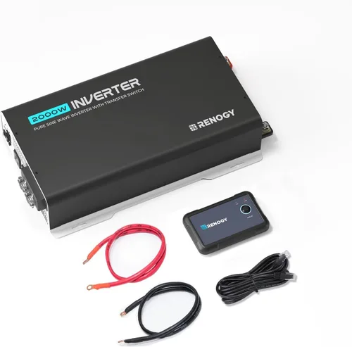 Miniatura 11 de Renogy Inversor P2 de onda sinusoidal pura de 2000W, convertidor de 12V CC a 110V CA, inversores de energía solar fuera de la red para vehículos