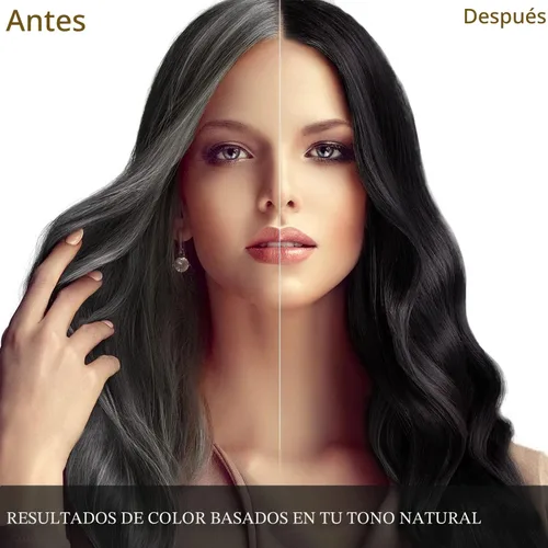 Miniatura 4 de cosmpro Champú de tinte de cabello negro 3 en 1 para mujeres/hombres para cobertura de canas, champú de color instantáneo para cabello