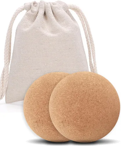 KITWILD Bola de masaje de corcho, bola de masaje de partículas finas de alta densidad para masaje muscular de tejido profundo, liberación miofascial