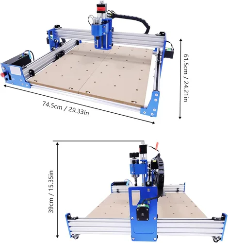 Miniatura 7 de Máquina de enrutador CNC, kit de máquina CNC Pro, mini kit de enrutador CNC de bricolaje, máquina de grabado, para madera, metal, acrílico, MDF