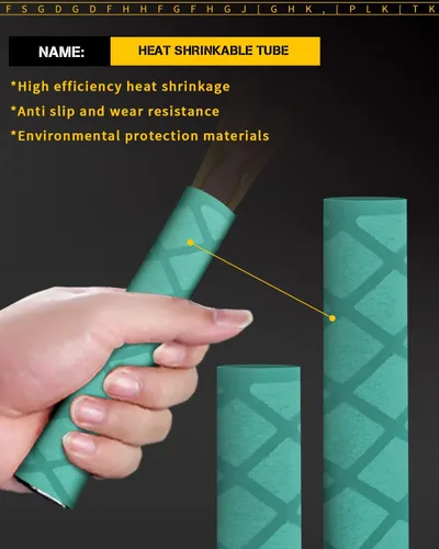 Miniatura 2 de GLL tubo termorretráctil, largo 3.2 pies, tamaño grande 15-50mm, aislamiento antideslizante impermeable Verde