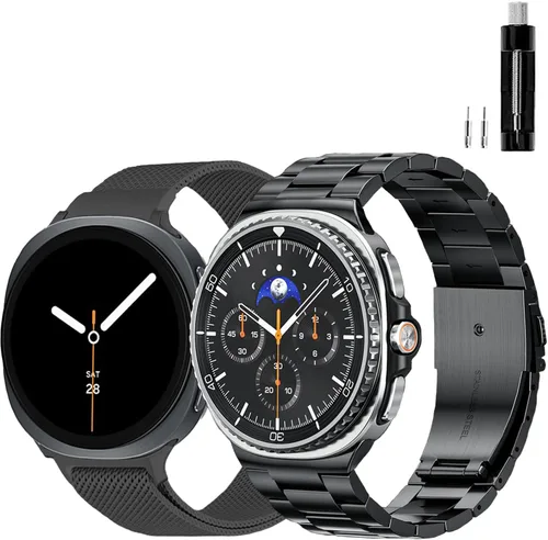 Miniatura 25 de GOLDTOLUCK No Gap Stainless Steel Band Compatible with Samsung Galaxy Watch 8 7 6 5 4 Classic FE Pro Ultra 40mm 44mm 46mm 43mm 47mm 45mm 42mm