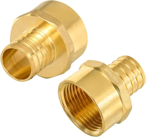 Paquete de 2 adaptadores hembra Pex X 1 pulgada FIP de 1 pulgada, tubo Pex de 1 pulgada a rosca hembra NPT de 1 pulgada, puerto completo, sin plomo