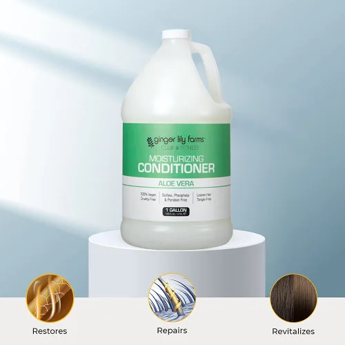 Miniatura 5 de Ginger Lily Farms Club & Fitness - Acondicionador hidratante para cabello seco, 100% vegano y libre de crueldad, aroma a aloe vera, repuesto de 1