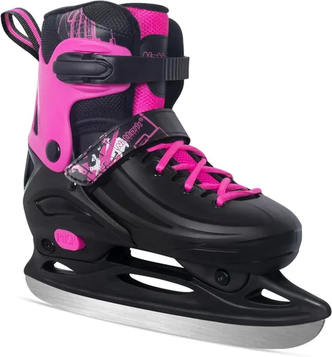 Miniatura 9 de Patines de hielo Nattork ajustables en 4 tallas para niños, niñas, divertidos patines de hielo para principiantes para exterior, protección dura
