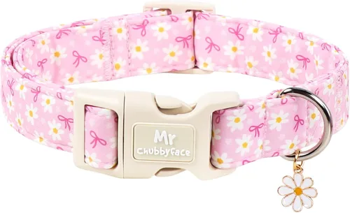 Miniatura 15 de MR.CHUBBYFACE· Collar de perro de primavera y verano, lindos collares de perro de limón verde, collar ajustable de tela natural suave para perros