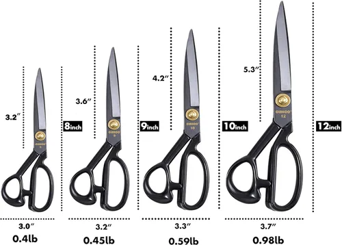 Miniatura 2 de CINKCO® Tijeras de costura profesionales de 12.0 pulgadas, resistentes de acero de aleación forjada de 65 millones, tijeras de alta calidad