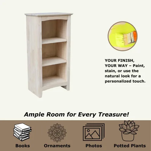 Miniatura 5 de Librería coctelera de madera maciza - 36" H