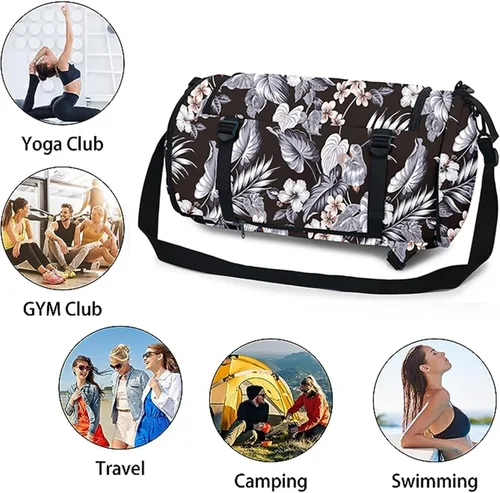 Miniatura 6 de Mochila multifuncional para gimnasio, 4 formas de transporte, impermeable, con compartimento para zapatos, para viajes, deportes, camping, laptop
