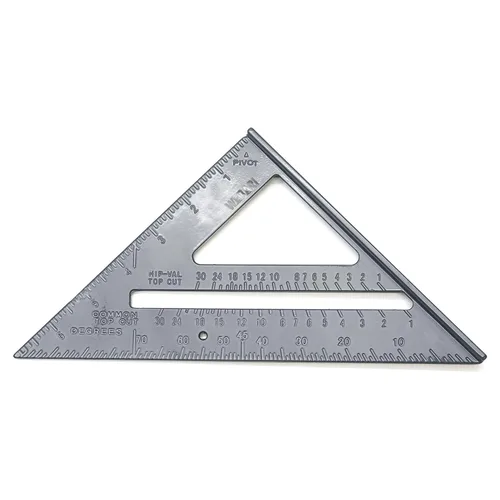 Miniatura 5 de Cuadrado de carpintero, cuadrado de aluminio de 7 pulgadas, triángulo de carpintero cuadrado a presión de fácil lectura, herramienta de diseño