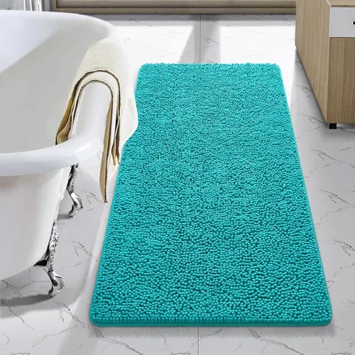 Miniatura 25 de LOCHAS Alfombra de Baño de Lujo Lanuda Tapete de Baño 24 x 17 Pulgadas, Alfombras de Baño Lavables Antideslizantes para Baño y Ducha, Alfombras