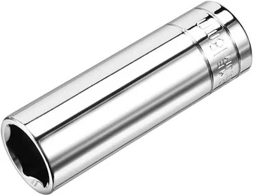 Miniatura 6 de uxcell 1/2 pulgada Drive 0.315 in 6-Point Deep Socket, métrico, Cr-V (pulido)