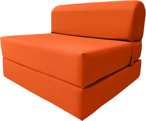 Miniatura 14 de D & D Futon Furniture Chair cama plegable de espuma, sofá de estudio, colchón de espuma doblado (6 x 36 x 70 pulgadas, azul real)