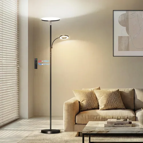 Miniatura 2 de marctronic Lámpara de pie, mejorada de 42W 4000LM, lámpara de pie LED súper brillante para sala de estar, dormitorio, lámparas de pie de lectura