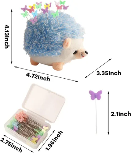 Miniatura 3 de CICILIAYA - Cojín con forma de erizo, bonito kit de costura, bonito kit de costura, soportes para agujas, accesorios de costura, suministros con 100