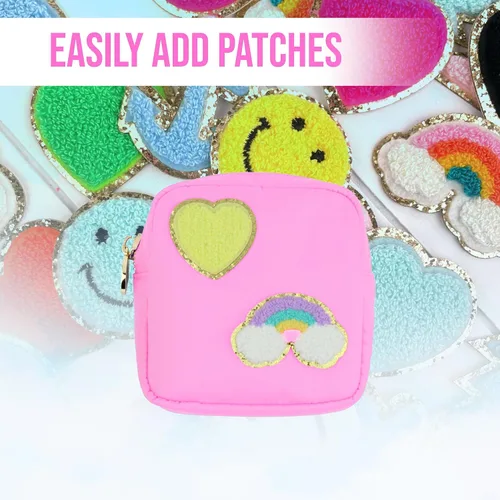 Miniatura 5 de DANCOUR Bolsas de maquillaje de nailon para mujer, bolsa grande de aseo de viaje, bolsa de cosméticos, organizador de maquillaje Rosa claro