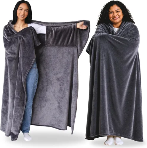 Miniatura 16 de Super Blanky Wearable Blankets for Women and Men, Graduation Day Gift for Her, Fathers Day Gift, Wife Birthday Gifts Ideas Azul Aurora