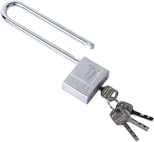 dingchi Candado de bloqueo largo para bicicleta, candado antirrobo para puerta, armario, cajón, cerradura de puerta con llaves, haz largo, casillero
