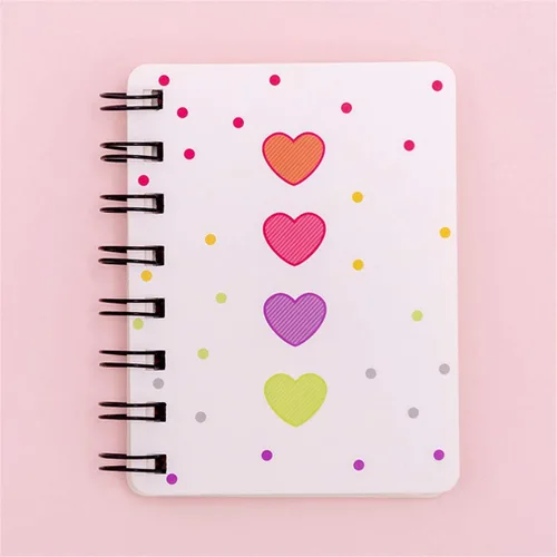Miniatura 7 de Yansanido Cuaderno Pequeño en Espiral, 4 Piezas de 3.14 x 4.13 pulgadas, 4 estilos de diseño de tapa dura gruesa, páginas en blanco, 80 hojas, 160