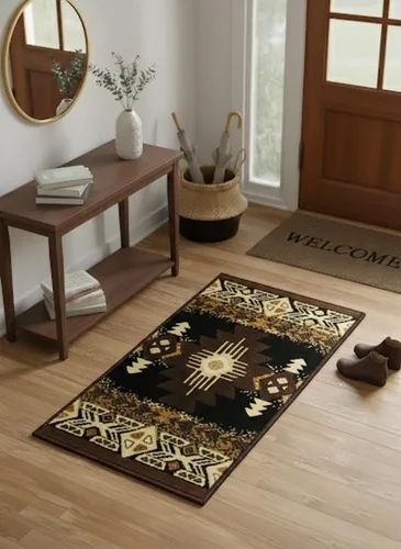 Miniatura 69 de YHSF South West - alfombra estilo nativo americano del suroeste C318 - fácil de limpiar, gruesa, suave, duradera, alfombra inspirada en tribus
