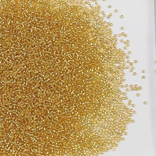 Miniatura 41 de Cuentas de semillas doradas transparentes de 4 mm al por mayor para hacer joyas, 110 gramos, aproximadamente 1600 piezas, cuentas de vidrio 6/0