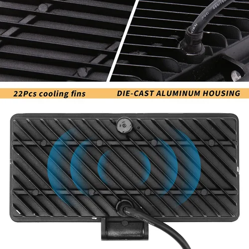 Miniatura 4 de HUSUKU Luz de trabajo LED para camioneta, de 9 pulgadas, 12-80V, 84 LED, 32000 lm, 250 W, combo de haz puntual y de inundación, luz LED impermeable