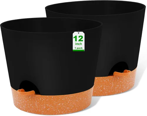 Miniatura 16 de GARDIFE Macetas de 10/9/8 pulgadas para plantas de interior, macetas auto-regantes, macetas de riego automático, macetas de flores, negras