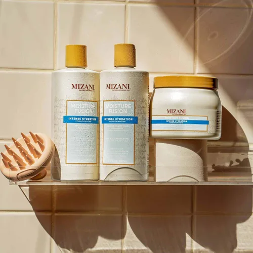 Miniatura 12 de Mizani Moisture Fusion - Máscara hidratante intensa – Restaura la hidratación en rizos secos y bobinas, 16.9 onzas líquidas (paquete de 2)